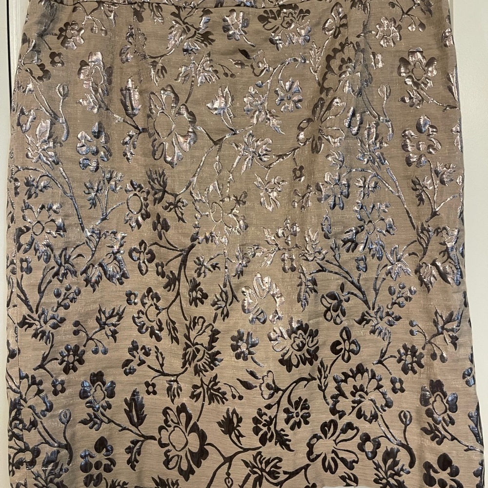 LOFT Silver Embellished Pencil Skirt